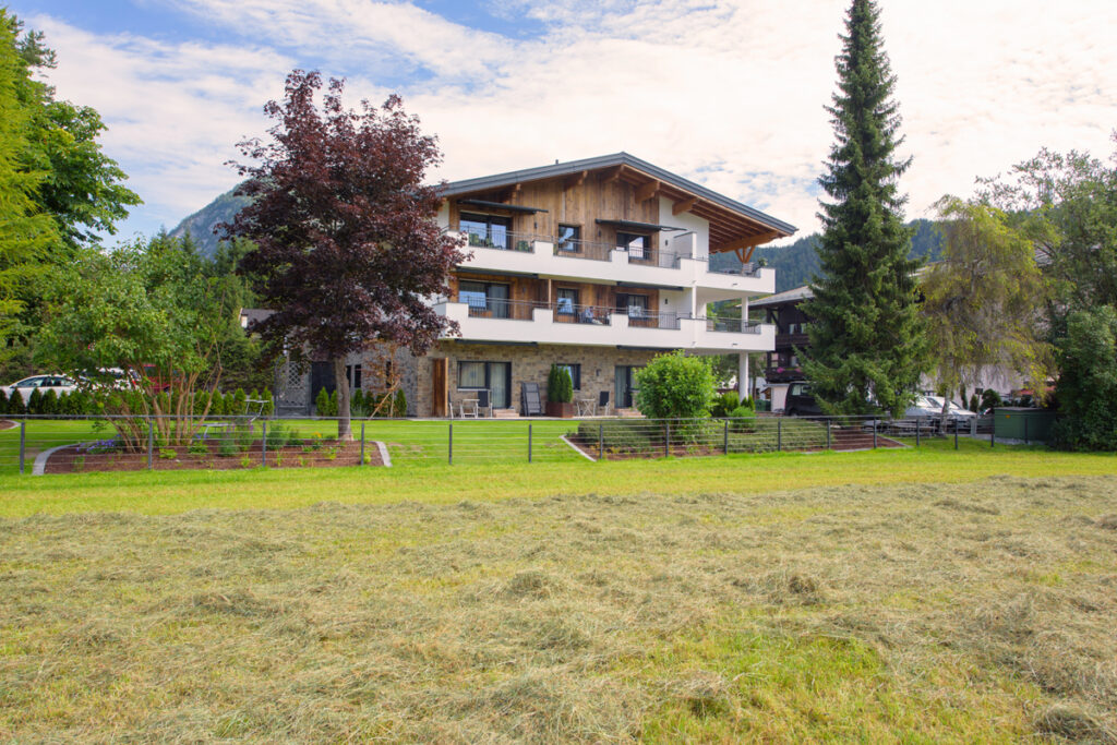 Ansicht von Western Richtung AKTIV² Apartmenthaus Leutasch